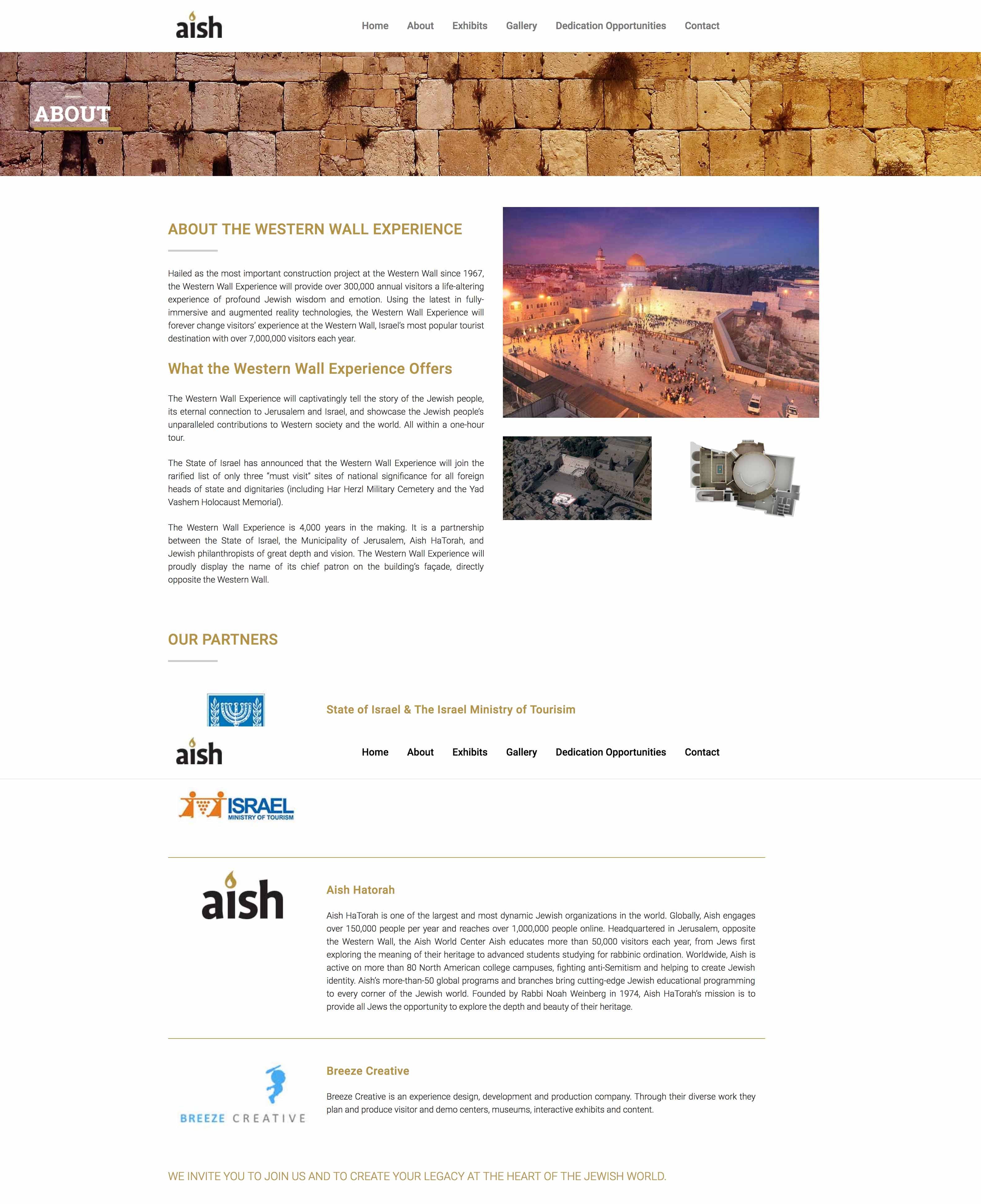 Western Wall Exhibit - about